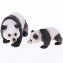 Model Simulation Panda Figure Toy Playset Include Panda Mother,Panda Dad and 2Pcs Panda Baby