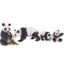 Model Simulation Panda Figure Toy Playset Include Panda Mother,Panda Dad and 2Pcs Panda Baby