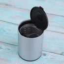 Cylinder Car Ashtray Cup Extinguishing Office Desktop Supply Novelty Silver