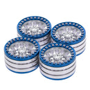 4 Pieces RC Car Wheel Hub(1.9inch),with 12 Round Holes For 1:10 Scale Axial Scx10 Scx10 Ii 90046 Traxxas Trx4 D90 Remote Control Car Turck