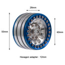 4 Pieces RC Car Wheel Hub(1.9inch),with 12 Round Holes For 1:10 Scale Axial Scx10 Scx10 Ii 90046 Traxxas Trx4 D90 Remote Control Car Turck