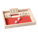 1-2 Player Board Game 9 Numbers Wood Shut the Box With Dice Set Fun Table Game