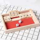 1-2 Player Board Game 9 Numbers Wood Shut the Box With Dice Set Fun Table Game