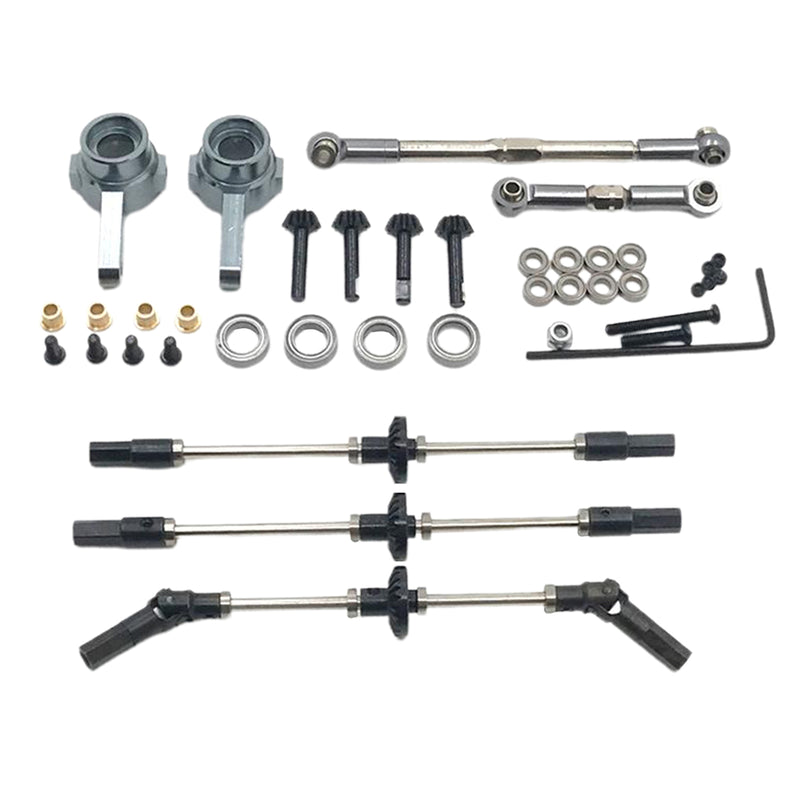 Upgrade Bridge Axle Set for WPL B16 B36 Q60 1:16 RC Truck Car Steering Hub and