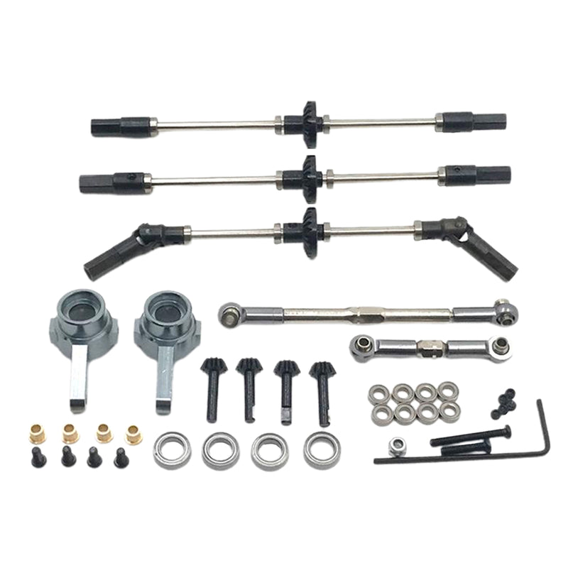 Upgrade Bridge Axle Set for WPL B16 B36 Q60 1:16 RC Truck Car Steering Hub and