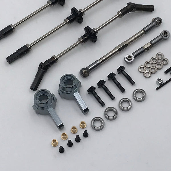 Upgrade Bridge Axle Set for WPL B16 B36 Q60 1:16 RC Truck Car Steering Hub and
