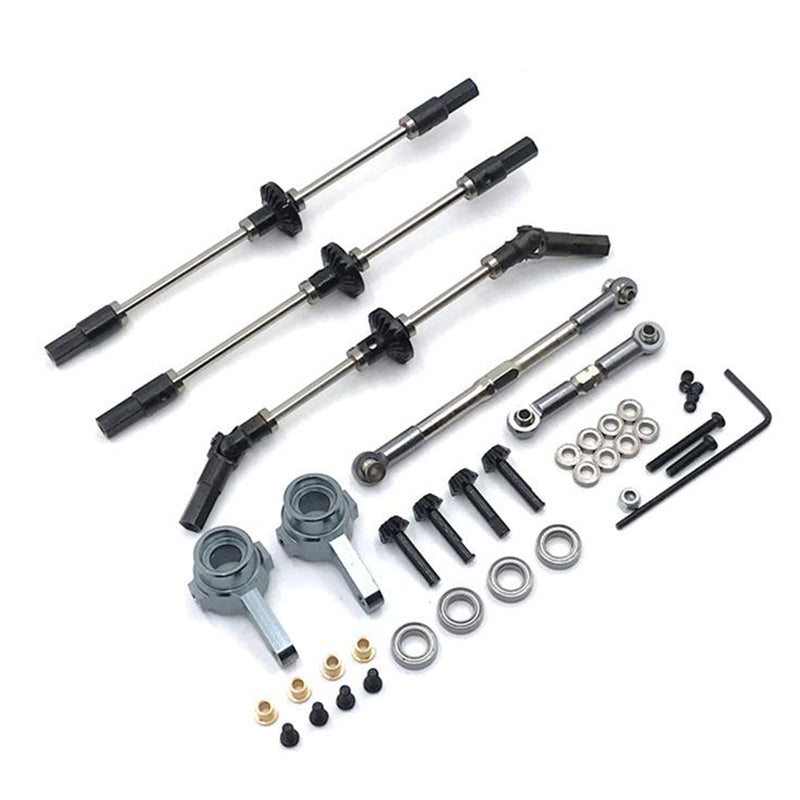 Upgrade Bridge Axle Set for WPL B16 B36 Q60 1:16 RC Truck Car Steering Hub and