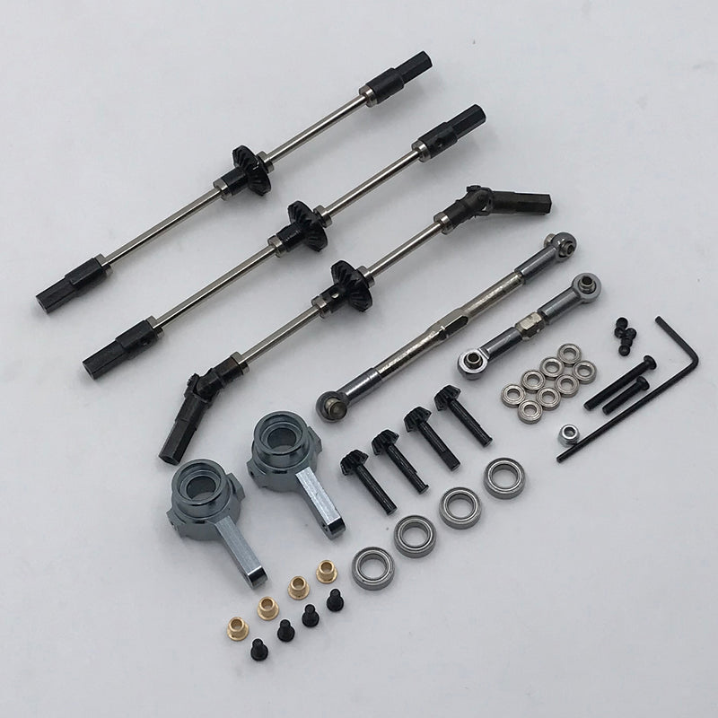 Upgrade Bridge Axle Set for WPL B16 B36 Q60 1:16 RC Truck Car Steering Hub and