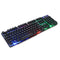 T5 Colorful Backlight USB Wired Gaming Keyboard and 2000DPI LED Gaming Mouse Combo with Mouse Pad