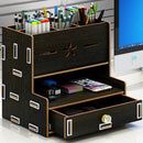 3 Colors Creative Pencil Pen Holder Storage Box Rack Desk Stationery Container Multifunctional Home/Office Desktop DIY Organizer