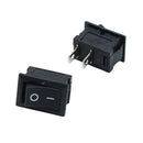 5pcs Black Push Button Mini Switch 6A-10A 110V 250V KCD1-101 2Pin Snap-in On/Off Rocker Switch