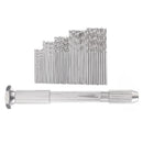 Mini Aluminum Hand Drill with Keyless Chuck and 50pcs 0.6-1.5mm Micro Twist Drill Bits