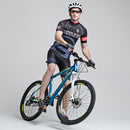Mens Cycling Short Sleeve Suits Bicycle Shorts Sports Jersey Quick Dry Breathable Wicking Summer