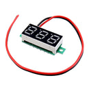 5pcs 0.28 Inch Two-wire 2.5-30V Digital Red Display DC Voltmeter Adjustable Voltage Meter