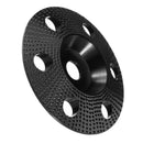 Drillpro 110mm Tungsten Carbide See Through Wood Shaping Disc Bevel Carving Disc with Hole 16mm Bore Sanding Grinder Wheel for Angle Grinder