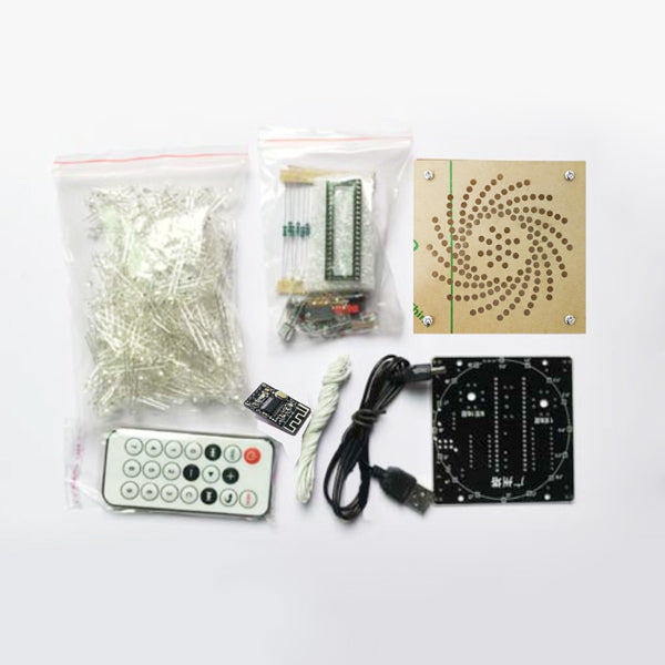 DIY bluetooth Canton Tower LED Light Cube Kit Remote Control Music Spectrum Electronic Kit