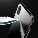 Luphie Magnetic Adsorption Metal+Tempered Glass Protective Case For iPhone X Clear Scratch Resistant
