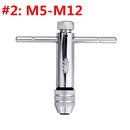 Drillpro Adjustable T-handle Screw Tap Handle M3-M8 M5-M12 Standard and Extended Length Tap Wrench Hand Tapping Tool