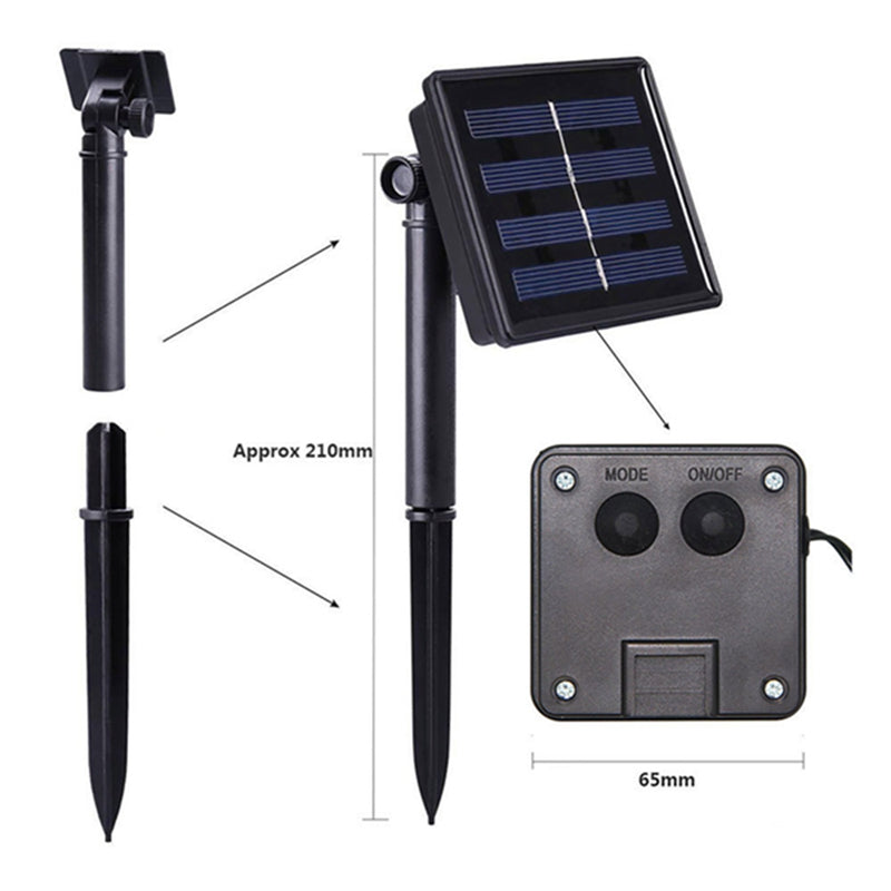 Outdoor Solar Powered 6.5M 30 LED Bulb String Light Garden Holiday Christmas Wedding lamp