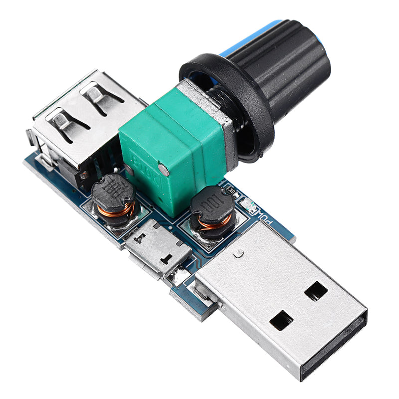 3Pcs USB Fan Speed Controller Module Reducing Noise Multi-stall Adjustment Governor DC 4-12V