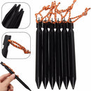 6Pcs 18cm Tent Peg Ground Nail Stakes Puller Aluminum Alloy Outdoor Camping Trip