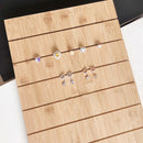 Finished Bamboo Wooden Earring Ear Studs Cards Jewelry Rack Display Stand Board Organizer