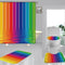 Water Lines Rainbow Polyester Shower Curtain Bathroom Curtain 3D Printing Water-Proof Bathroom Decor