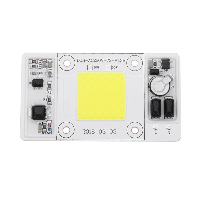 LUSTREON 50W COB LED Chip Waterproof Light Source AC180-300V for DIY Spotlight Floodlight