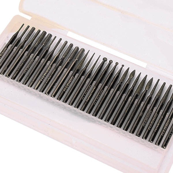 30pcs 3mm Diamond Grinding Wheel Grinding Rods Rotary Tool Set