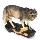 Solar Red Eyes Howling Wolf & Sensor Light Garden Ornament Office Decorations