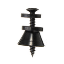 2pcs Black Strap Lock Buttons End Pins Cushion Screws For Guitar Bass