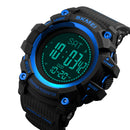SKMEI 1356 Compass Pedometer Calorie Sport Watch Chronograph World Time Stopwatch Digital Watch
