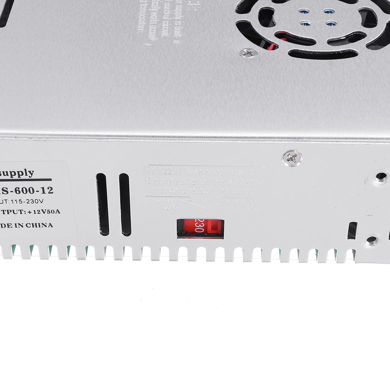 Excellway AC 115-230V to DC 12V 50A 600W Switching Power Supply Driver For LED Strip Light