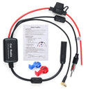 Universal DAB+ FM Car Antenna Aerial Splitter Cable Digital Radio Amplifier