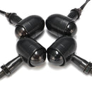 4x Mini Turn Signal Blinker Lights Bulbs & Bracket For Harley Cafe Racer Bobber Chopper