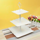 3 Tier Cake Stand Afternoon Tea Wedding Plates Party Embossed Display Tableware Cake Decorations