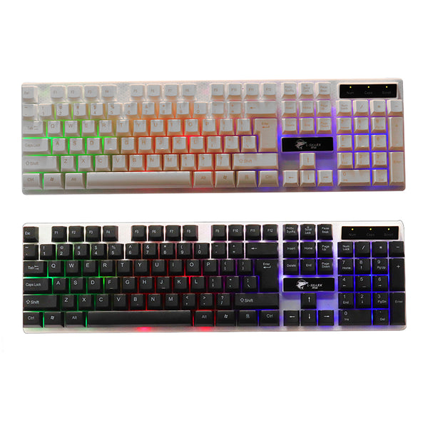T350 104 Keys Wired 6 Colors Backlit Gaming Keyboard and 2000DPI LED Mouse Combo