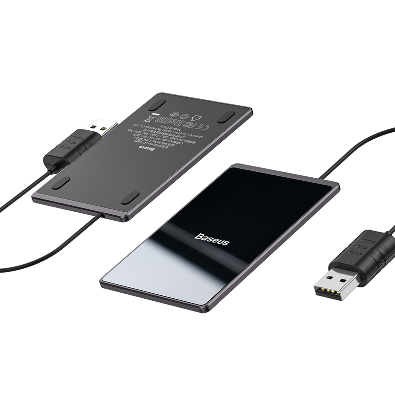 Baseus Mini Card Design 15W Qi Wireless Charger Fast Wireless Charging Pad for iPhone X XR XS Samsung S10 Xiaomi mi 9 Huawei