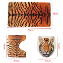 3PCS Toilet Rug Contour Carpet Non Slip Floor Mat Lid Toilet Cover Sets For Bathroom Kitchen