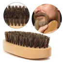 Wood Handle Boar Bristle Beard Taming Mustache Brush Smooth Style Hair Comb