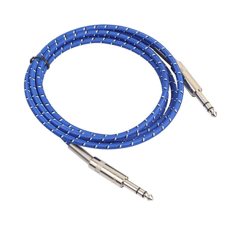 REXLIS BK3044B 1/ 1.8/ 3M 6.35 Male to Male Electric Guitar Microphone Audio Cable