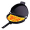 Portable Non-stick Omelette Folding Pan Stainless Iron Double Side Grill Kitchen Breakfast Pot