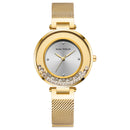 MINI FOCUS MF0254L Ultra Thin Mesh Strap Crystal Elegant Women Watch Quartz Watch
