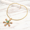 Unisex Fidget Spinner Pendant Necklace Tree of Life Chain for Women Men