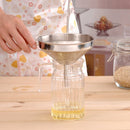 KCASA KC-FS022 5 Inches Stainless Steel Funnel Wide Mouth Liquid Oil Filling Funnel With Strainer