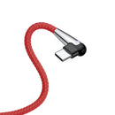 Baseus 3A Type C 90 Degree Angle Reversible Fast Charging Data Cable With LED Light 1M