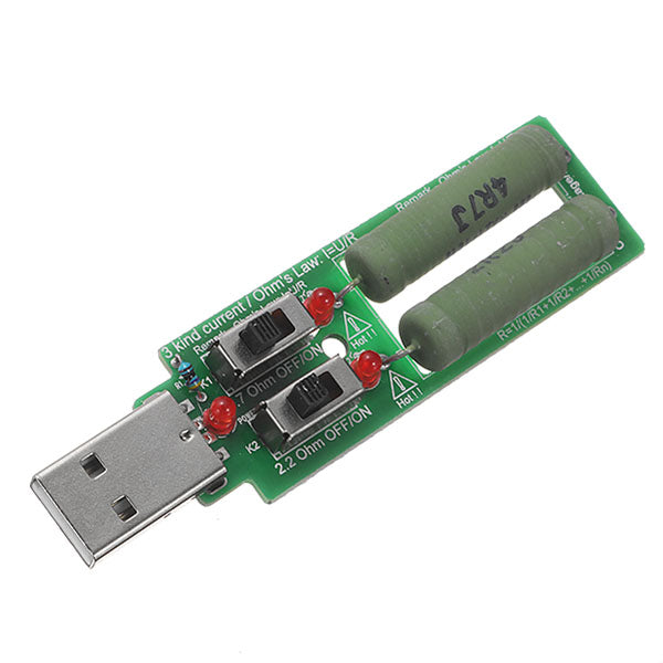 JUWEI 5V 10W 2 Switch USB Aging Discharge Loader 3 Kinds Current Test Load Power Resistor