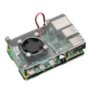 Transparent 2-Layer Acrylic Shell Support Fan for Raspberry Pi 4B 3D Printer