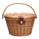 BIKIGHT Trendy Classic Removable Wicker Cycling Bicycle Front Basket Box Bike Basket With Cover