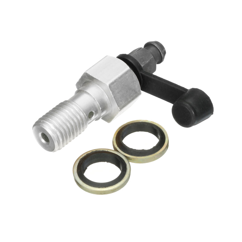 M10x1.25mm Motorcycle Brake Caliper Bleed Screw Nipple Dust Cap Washer